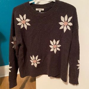 Gently Used Madewell Floral Intarsia Flower Sweater, Merino/Nylon, Small